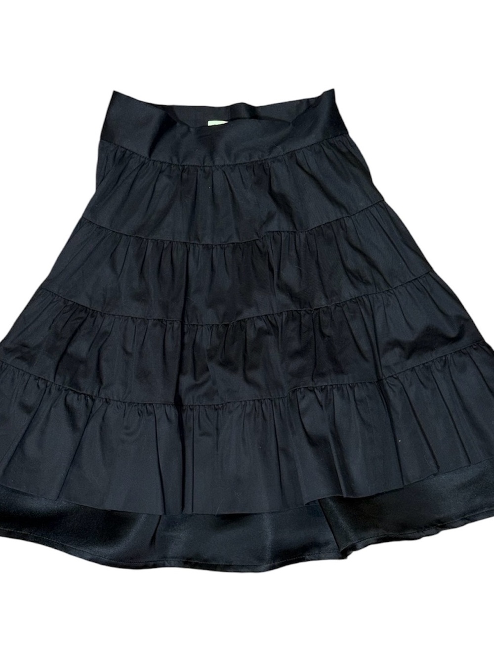 Black Tiered Midi Skirt - Classic Women's Skirt